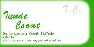 tunde csont business card